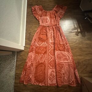REVOLVE Rust Paisley Maxi Dress